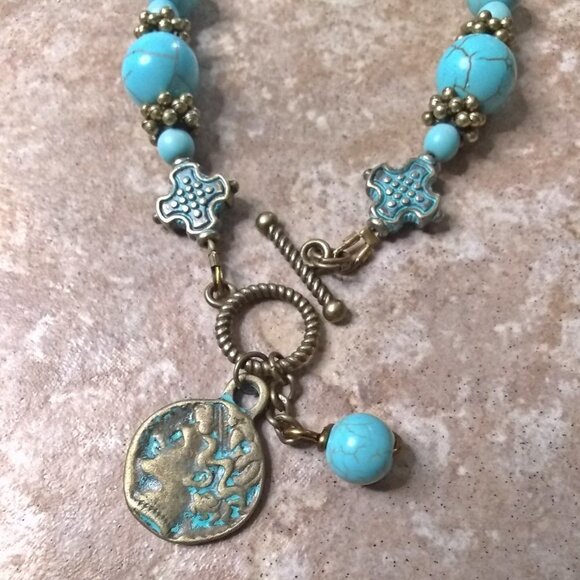 Handmade Vintage Style Coin Bracelet For 7" Wrist - SEE BONUS OFFER INSIDE! - Picture 2 of 9